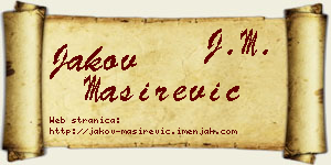 Jakov Maširević vizit kartica